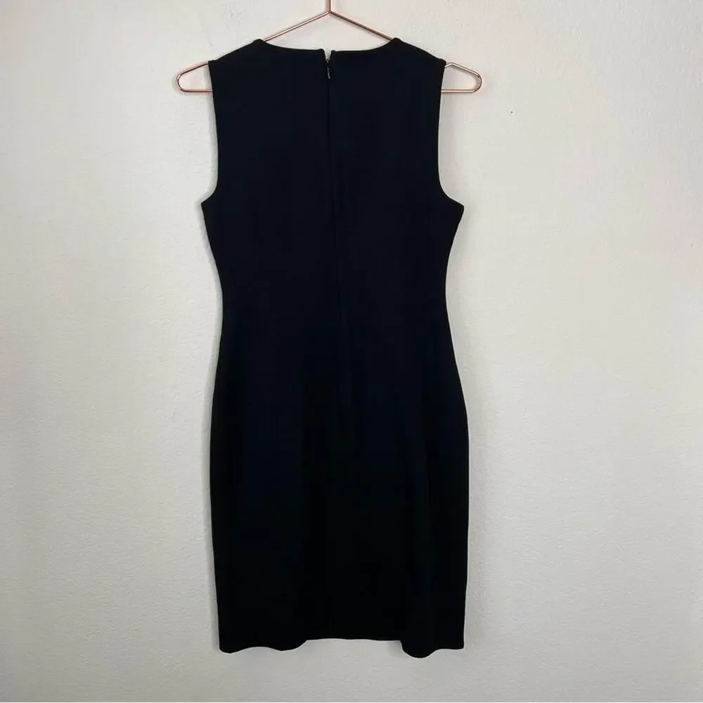 Banana Republic Neck Bow Ponte Sheath Dress Black